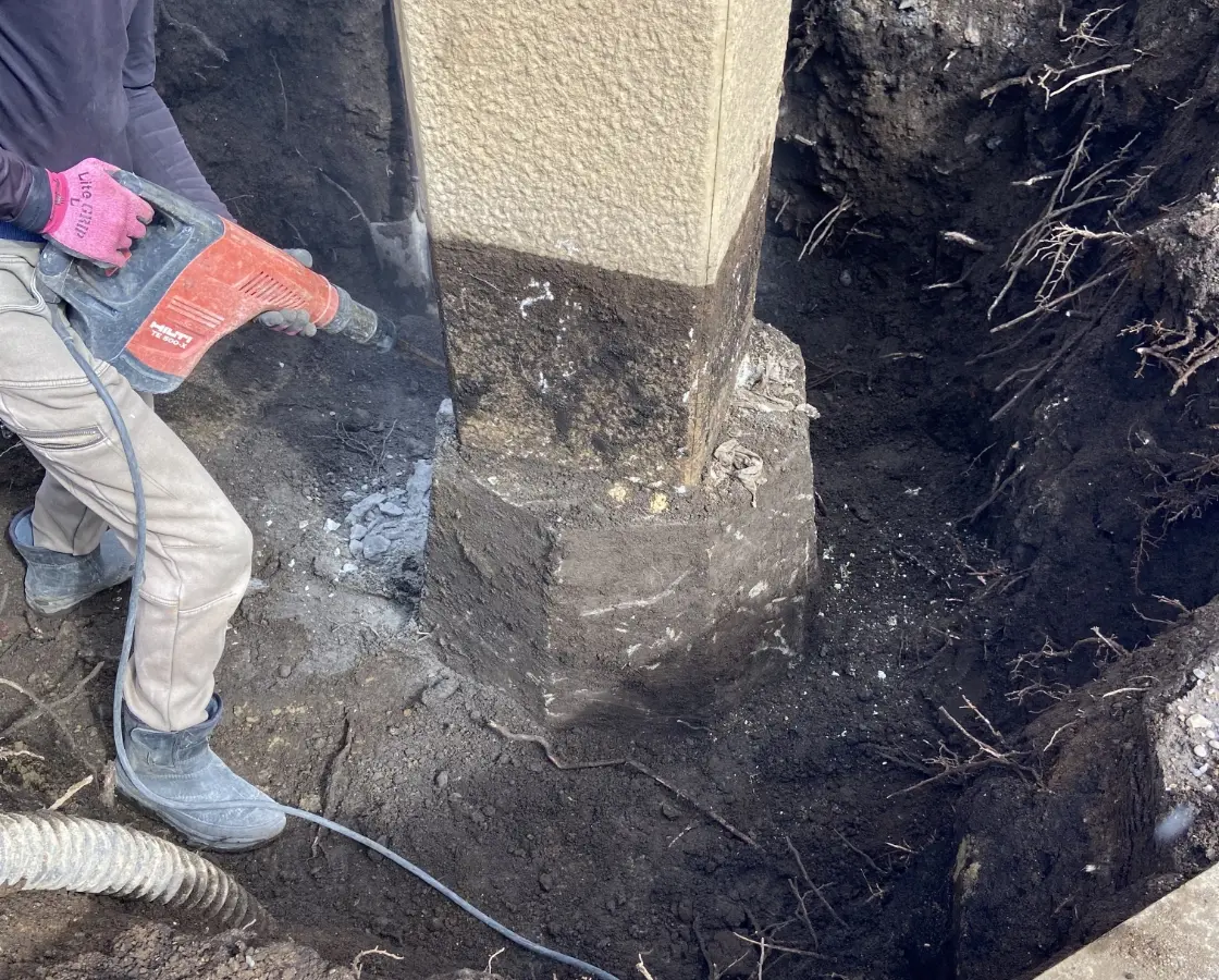 灯籠の撤去・移設工事