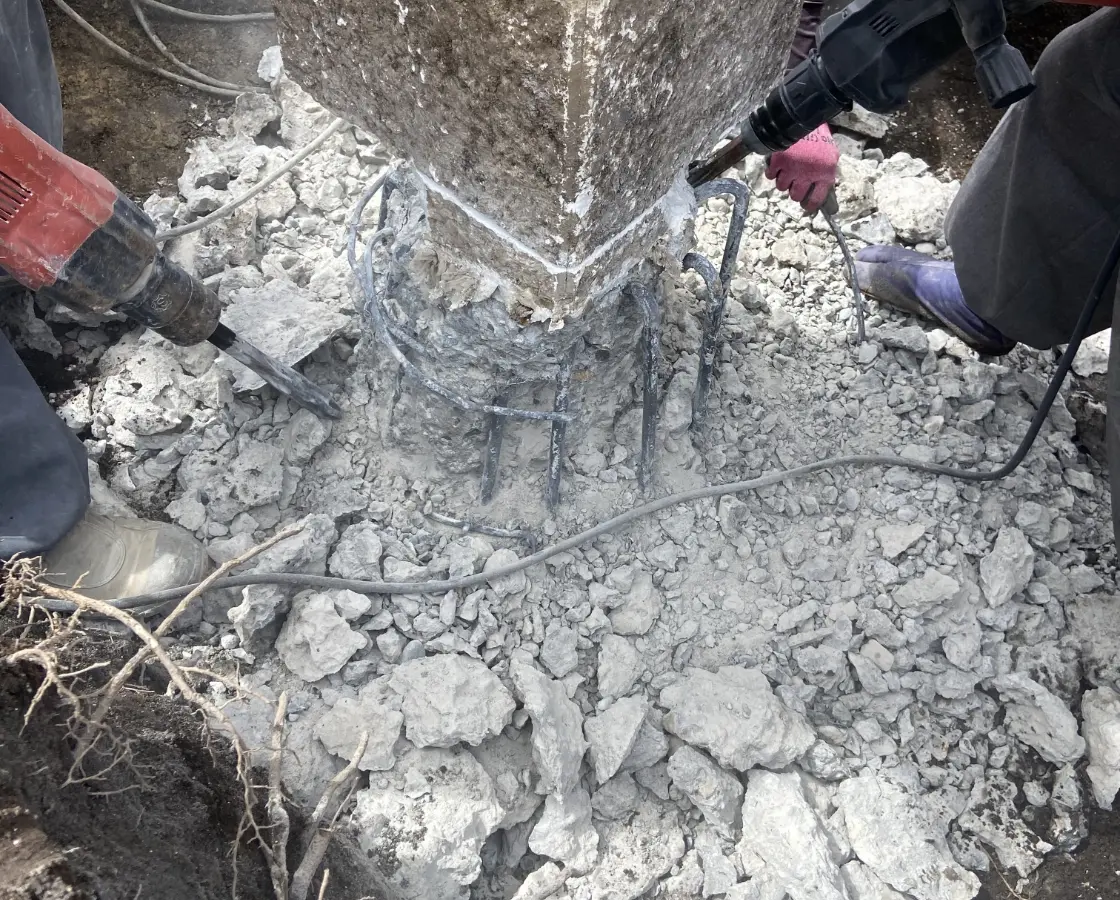 灯籠の撤去・移設工事